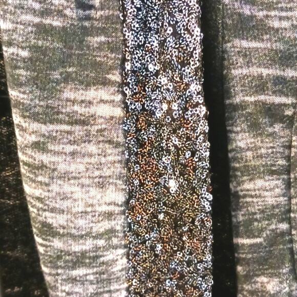 Juicy Couture Cardigan Sweater POCKETS Sz M Long Vest Sequins Modern CIty Vintag - Picture 8 of 15